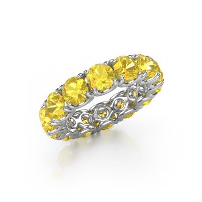 Ring Estee 5.0 585 white gold yellow sapphire 5 mm