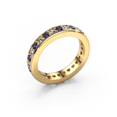 Stackable ring Nienke 585 gold sapphire 2.2 mm