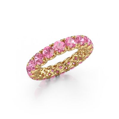 Stackable ring Estee 3.7 585 gold pink sapphire 3.7 mm