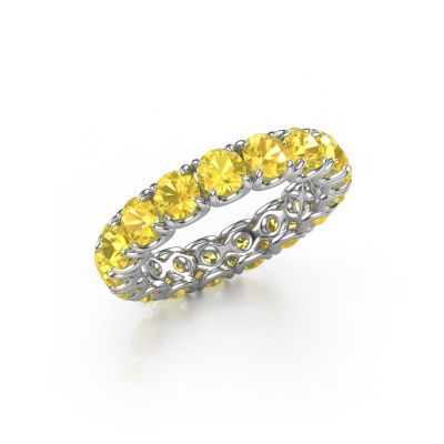 Ring Estee 4.0 585 white gold yellow sapphire 4 mm