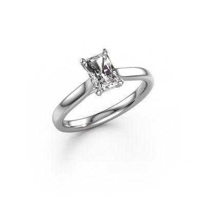 Engagement ring Mignon rad 1 950 platinum lab-grown diamond 0.75 crt