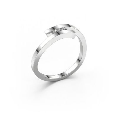 Ring Juliette 585 white gold zirconia 1.6 mm