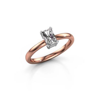 Engagement ring Denita 1 RAD 585 rose gold diamond 0.65 crt