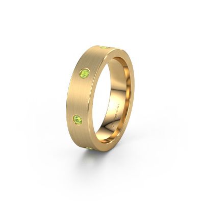 Wedding ring WH0105L15BM 585 gold peridot 2 mm ±0.20x0.08 in