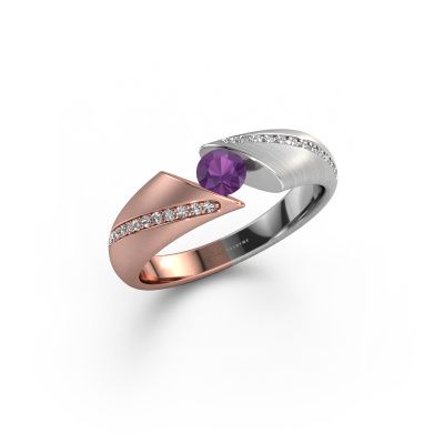 Ring Hojalien 2 585 rose gold amethyst 4.2 mm