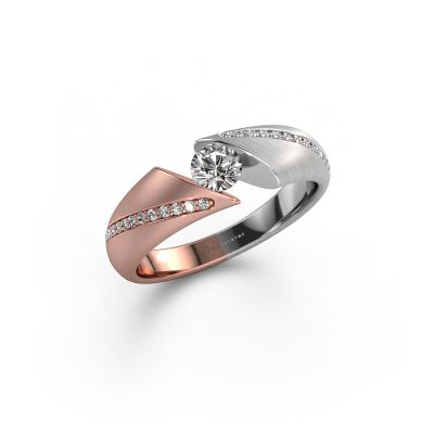 Engagement ring Hojalien 2 585 rose gold zirconia 4.2 mm