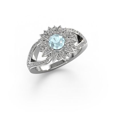 Ring Chasidy 2 585 white gold aquamarine 5 mm