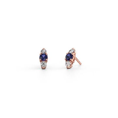 Ohrringe Amie 585 Roségold Saphir 4 mm