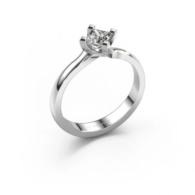 Engagement ring Dewi Square 585 white gold lab-grown diamond 0.40 crt