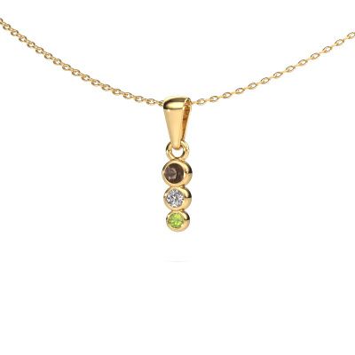 Hanger Felica 585 goud rookkwarts 2.7 mm