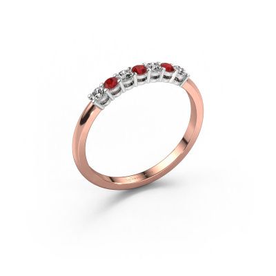 Ring Michelle 7 585 rose gold ruby 2 mm