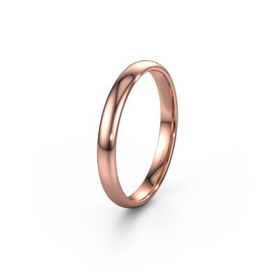 Wedding ring WH0100M33XP 585 rose gold ±0.12x0.05 in