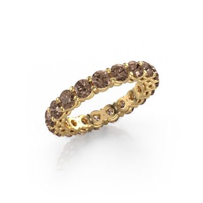 Stackable ring Michelle full 3.4 585 gold brown diamond 2.85 crt