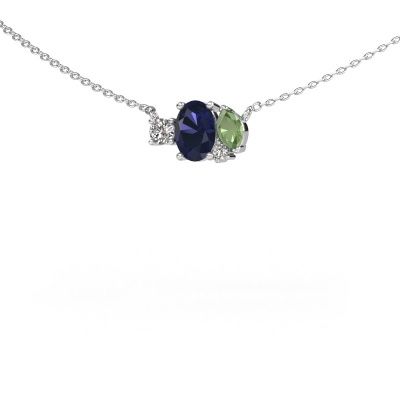 Pendant Frauke OVL 950 platinum sapphire 7x5 mm