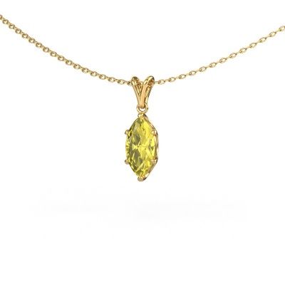 Pendant Sam MRQ 585 gold yellow lab grown diamond 10x5 mm