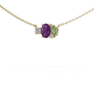 Pendant Frauke OVL 585 gold amethyst 7x5 mm