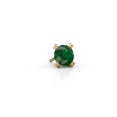 Men's earring Xaver 585 gold emerald 6.5 mm