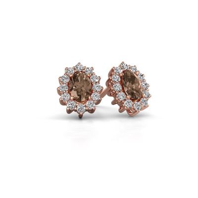 Ohrringe Margien 585 Roségold Braun Diamant 0.50 crt