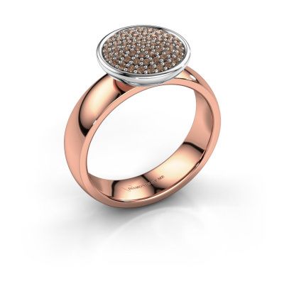 Ring Tilda 585 Roségold Braun Diamant 0.305 crt