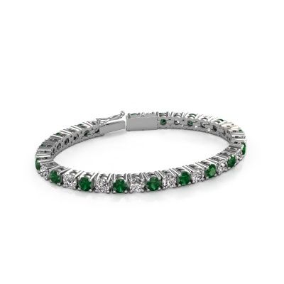 Tennis bracelet Karin 5 mm 750 white gold emerald 5 mm
