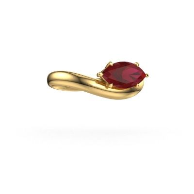 Engagement ring Floor MRQ 585 gold ruby 11x5.5 mm