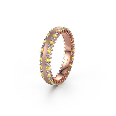 Alliance WH2139L24B 585 or rose saphir jaune ±4x2 mm