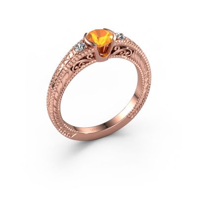 Engagement ring Anamaria 585 rose gold citrin 5 mm