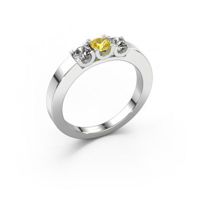 Ring Selina 1 950 platinum yellow sapphire 3.7 mm