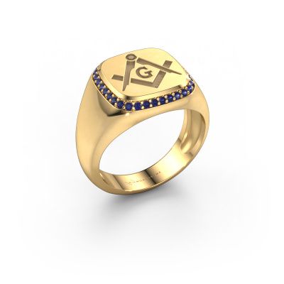 Men's ring Johan 1 585 gold sapphire 1.2 mm
