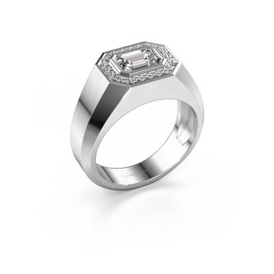 Heren ring Dylan 2 585 witgoud diamant 1.315 crt