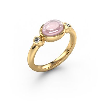 Ring Liane 585 gold morganite champagne 7x5 mm