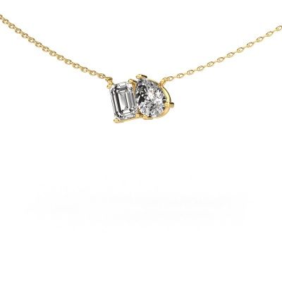 Pendant Toi et Moi PER EME 585 gold diamond 1.35 crt