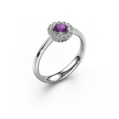 Verlobungsring Debi 950 Platin Amethyst 4.2 mm