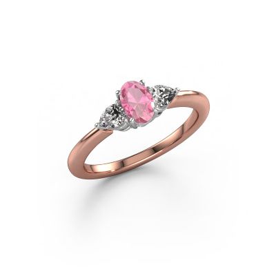 Verlobungsring Chanou OVL 585 Roségold Pink Saphir 7x5 mm