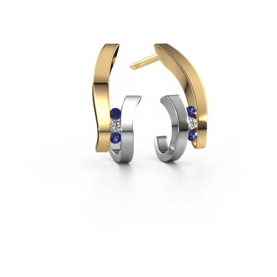 Boucles d'oreilles Juliette 585 or jaune saphir 1.5 mm