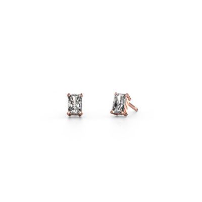 Clous d'oreilles Sam RAD 585 or rose diamant synthétique 1.30 crt