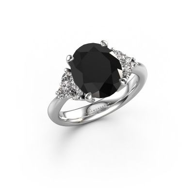 Verlobungsring Aleida OVL 1 950 Platin Schwarz Diamant 2.396 crt