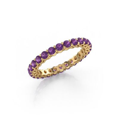 Stackable ring Michelle full 2.4 585 gold amethyst 2.4 mm