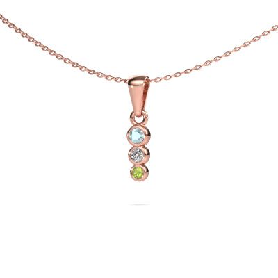 Pendant Felica 585 rose gold aquamarine 2.7 mm