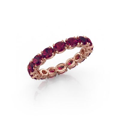 Ring Vivienne OVL 4x3 585 rose gold rhodolite 4x3 mm