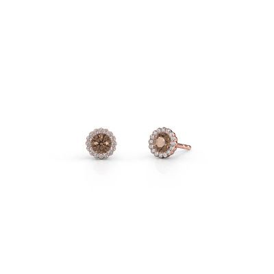 Earrings Queen 585 rose gold brown diamond 0.76 crt