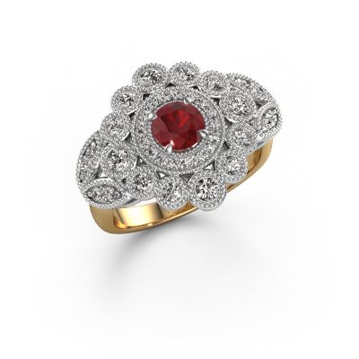 Ring Elia 585 gold ruby 5 mm