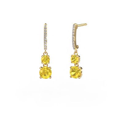 Pendants d'oreilles Tanja 2 585 or jaune saphir jaune 4.2 mm