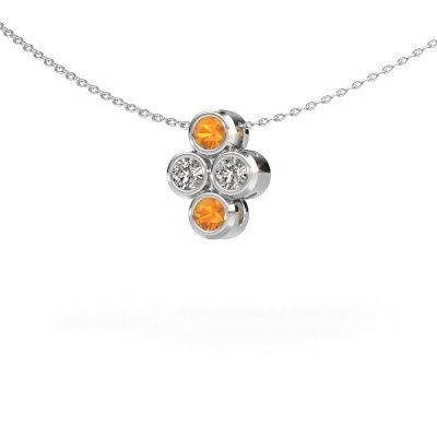 Pendant Judi 585 white gold citrin 3.4 mm