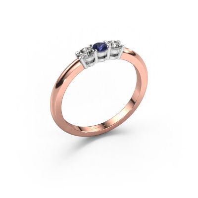 Ring Michelle 3 585 Roségold Saphir 3.7 mm