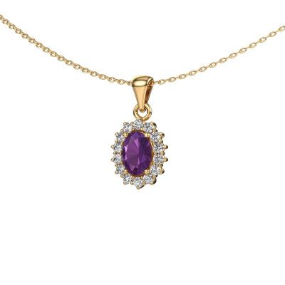 Pendant Margien 585 gold amethyst 7x5 mm