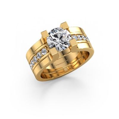 Engagement ring Myrthe 585 gold lab grown diamond 1.860 crt