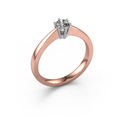 Engagement ring Noortje 585 rose gold lab grown diamond 0.25 crt