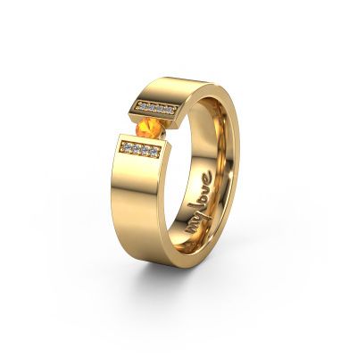 Wedding ring WH2096L16C 585 gold ±0.24x0.09in citrin