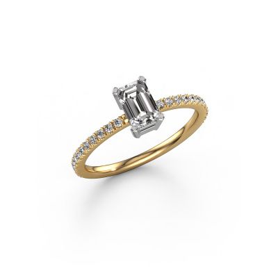 Engagement ring Denita 2 EME 585 gold zirconia 6x4 mm
